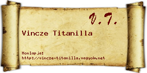 Vincze Titanilla névjegykártya